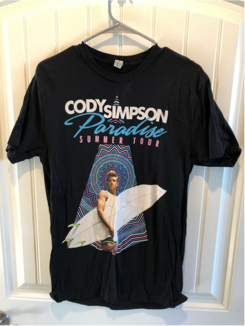 Cody Simpson Paradise Summer Tour Graphic T-Shirt Black Size M